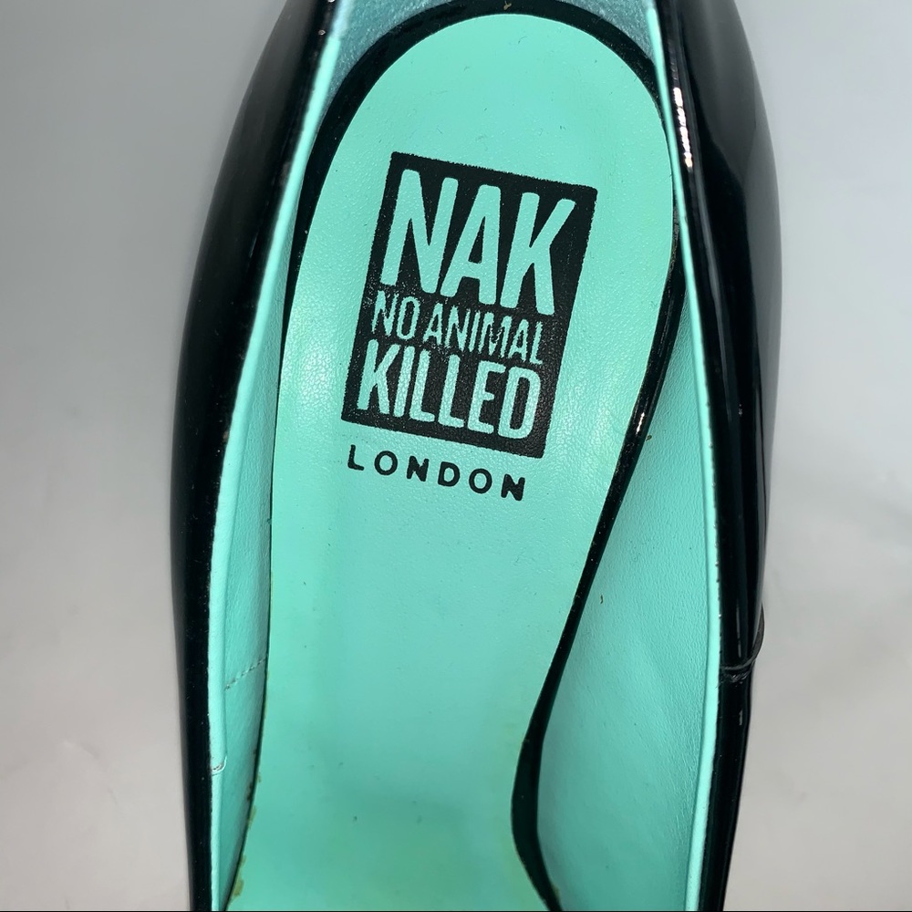 NAK No Animal Killed Black JACKIE Vegan Stiletto - Picture 3 of 11